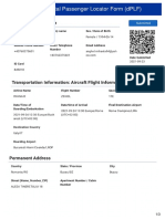 EU Digital Passenger Locator Form (DPLF)