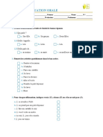 Fiche D'évaluation Orale - La Journée