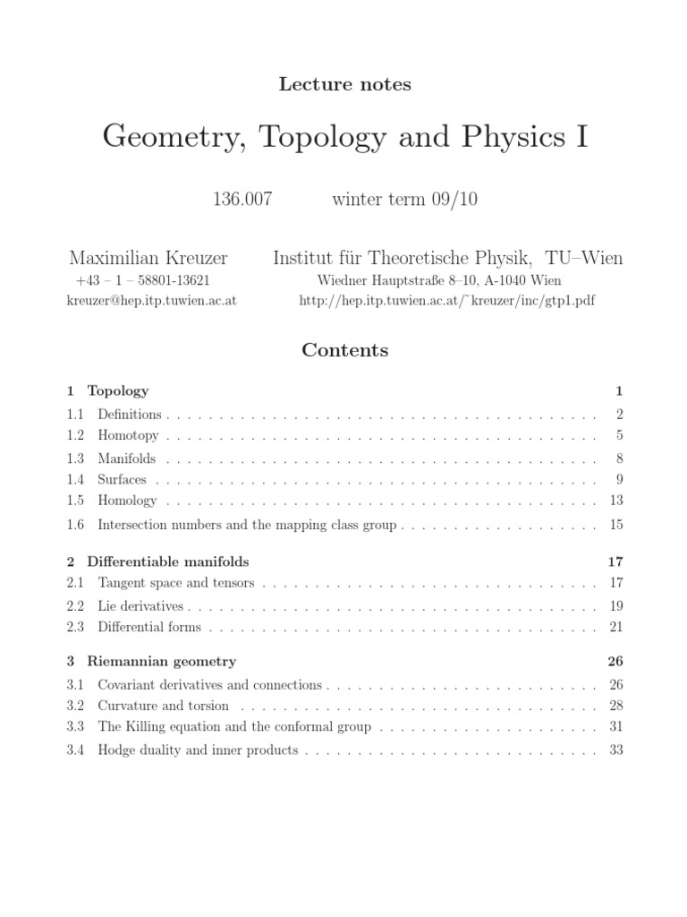 Geometry topology and physics pdf differentiable manifold topology