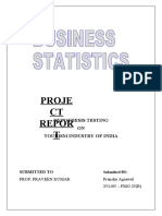 Business Statistics Project Report
