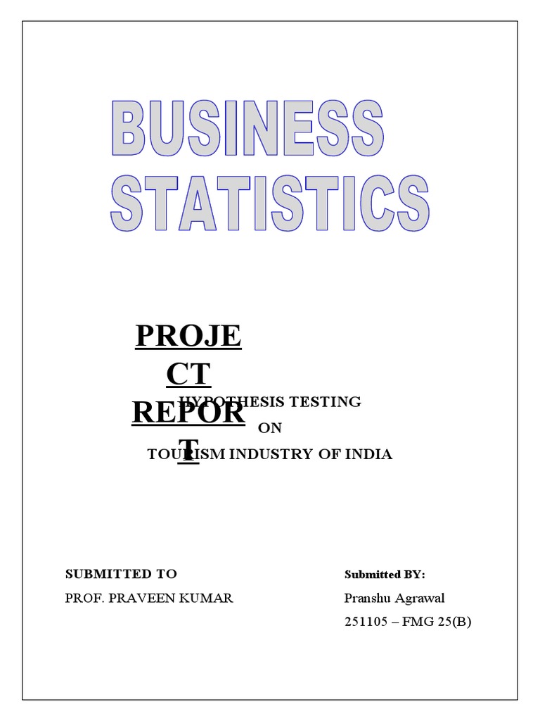 Hypothesis Testing in Indian Tourism | PDF | Statistics | Level Of ...