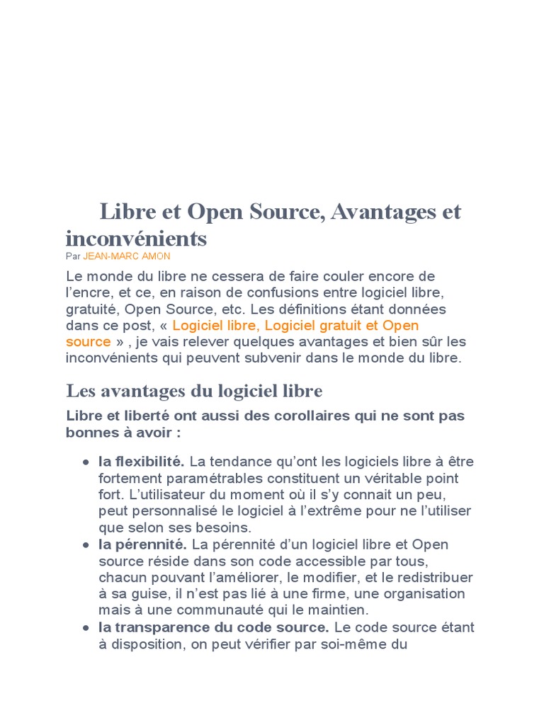 Libre Et Open Source | PDF | Logiciel gratuit | Logiciel