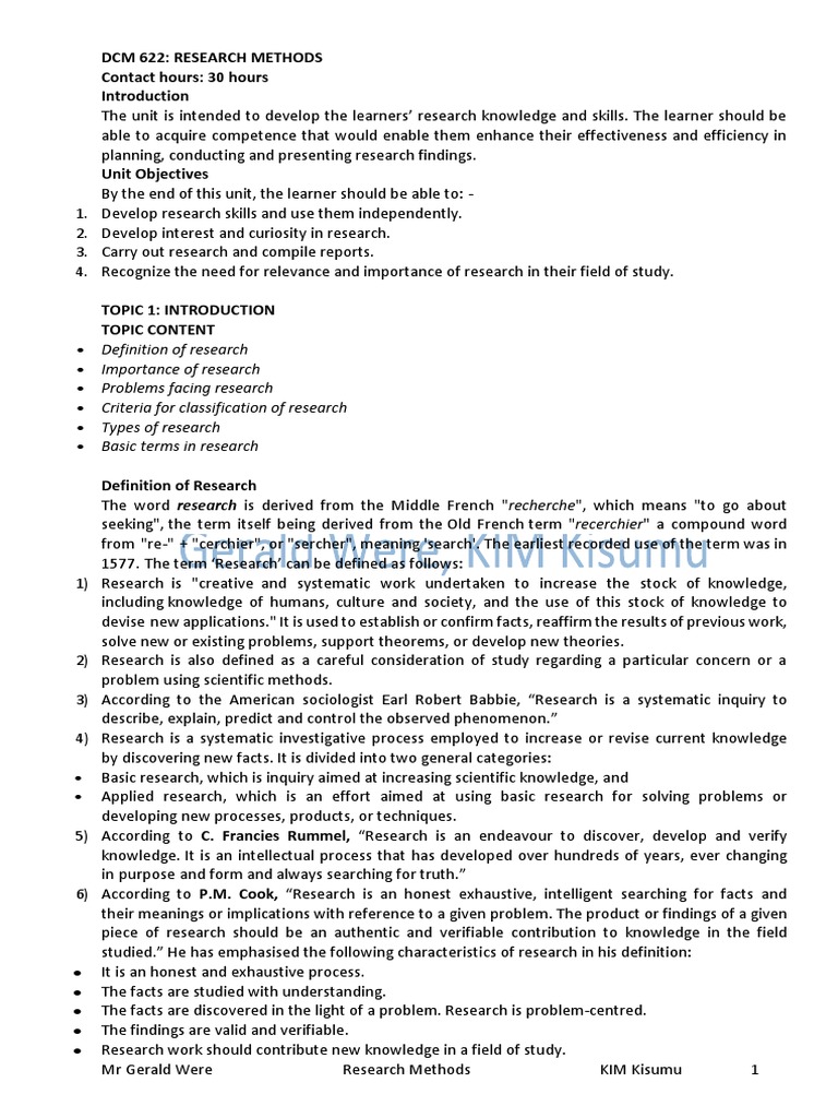 Research Methods | PDF | Qualitative Research | Quantitative Research