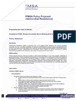 IFMSA Policy Proposal (Antimicrobial Resistance)