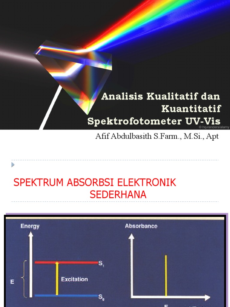 Prinsip Kerja Spektrofotometer UV-Vis | PDF | Sains & Matematika