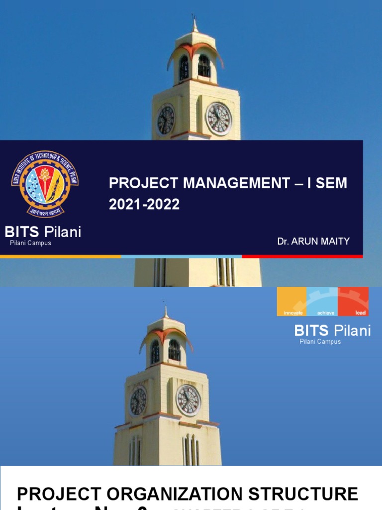 Project Management Structures at BITS Pilani | PDF | Accounting | Risk