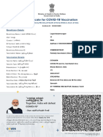 COVID-19 Vaccination Certificate from India's Ministry of Health