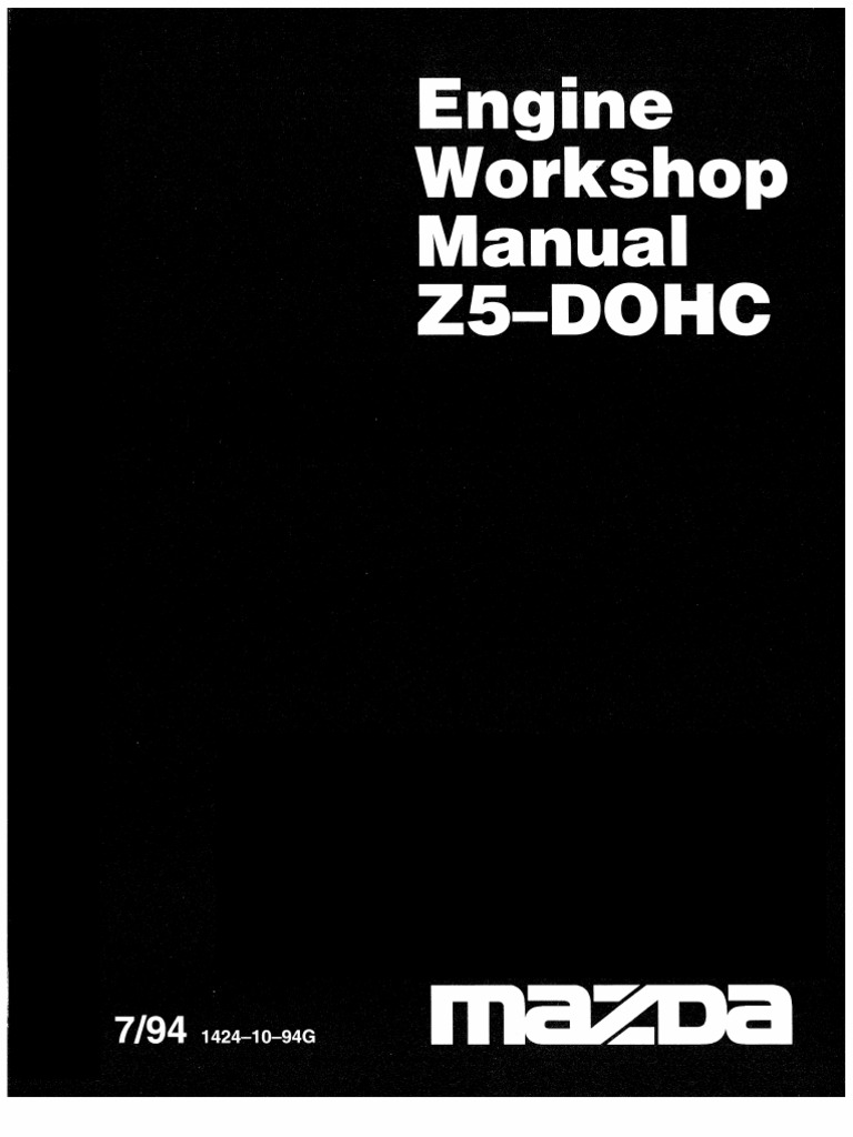 Mazda 323 Ba z5 Dohc Engine Workshop Manual 1994 1999r en | PDF