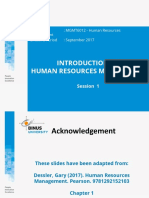 Introduction To Human Resources Management