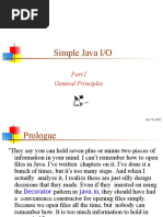 Simple Java I/O: General Principles