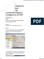 MP - TAF - Certificado Digital A1 - Como Efetuar Preparação Do Certificado Digital e Configurá-Lo No TAF - Central de Atendimento TOTVS