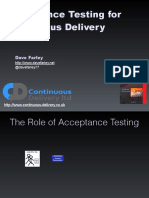 Acceptance Testing For Continuous Farley Acceptance Testing Acceptance Testing