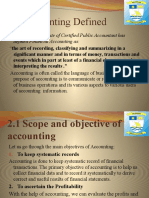 2.0 Accounting Defined: The American Institute of Certified Public Accountant Has