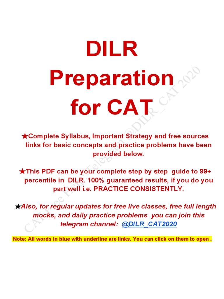 DILR Preparation Guide for CAT 2020 | PDF | Computers