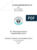 Dr. Manoranjan Kumar: Syllabus For Jurisprudence Ii