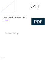 KPIT Technologies LTD: Dividend Policy