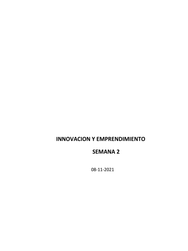 Innovación Y Emprendimiento S2 Pdf Pequeñas Empresas Y