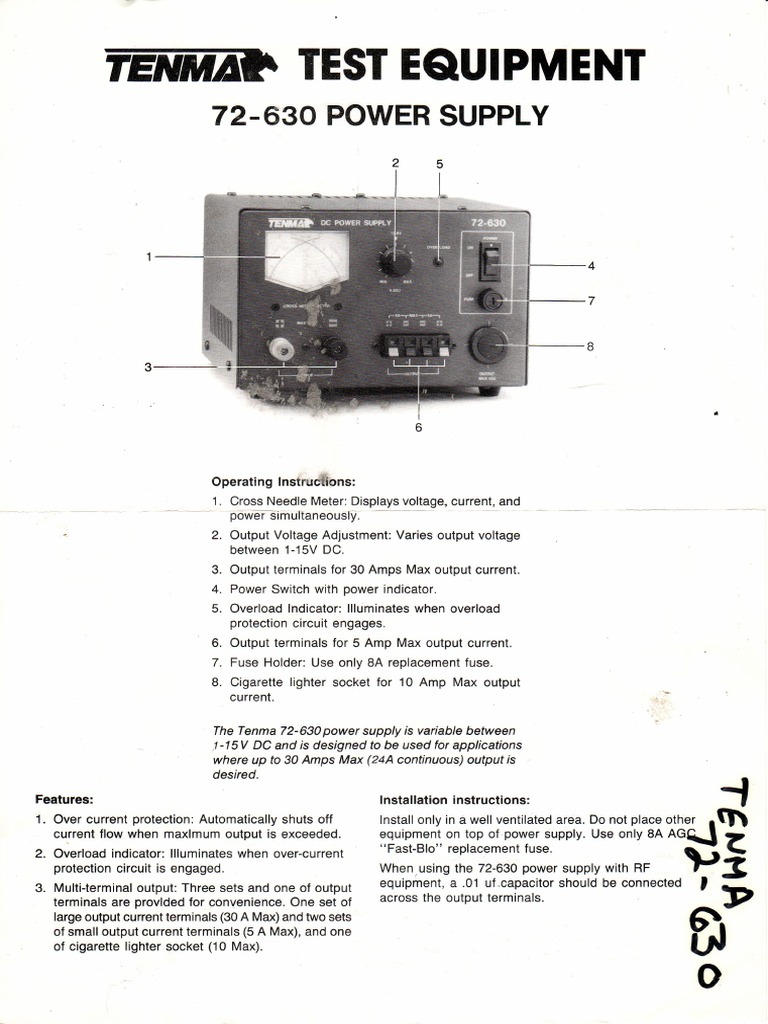 Tenma72 630 | PDF