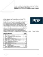 PARQUE INDUSTRIAL Resumen y Presupuesto