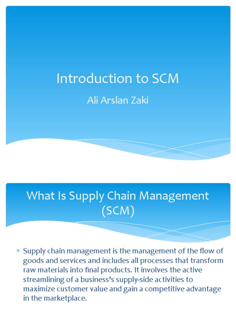 Introduction to Supply Chain Management | PDF | Supply Chain Management ...