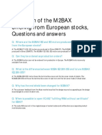 Extension of The M2BAX Offering From European Stocks,: Questions and Answers