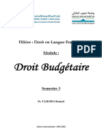 Droit Budgétaire. Prof. TAHORI