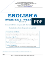 English 6: Quarter 1-Week 3 & 4
