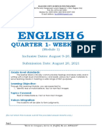 English 6: Quarter 1-Week 1 & 2
