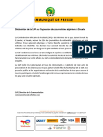 Déclaration de La CAF Sur L'agression Des Journalistes Algériens À Doualadocx