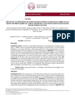 2016 Dioses, Susanibar, et al. EFECTOS DE UN PROGRAMA DE ESTIMULACIÓN FONÉTICA-FONOLÓGICA (PREFF)