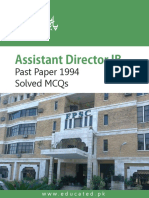 Assistant Director IB Past Paper 1994 Solved MCQs