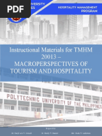 Instructional Materials For TMHM 20013 - Macroperspectives of Tourism and Hospitality