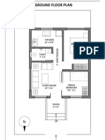 Ground Floor Plan: Bedroom 8' X 13' Kitchen 10' X 5'6"