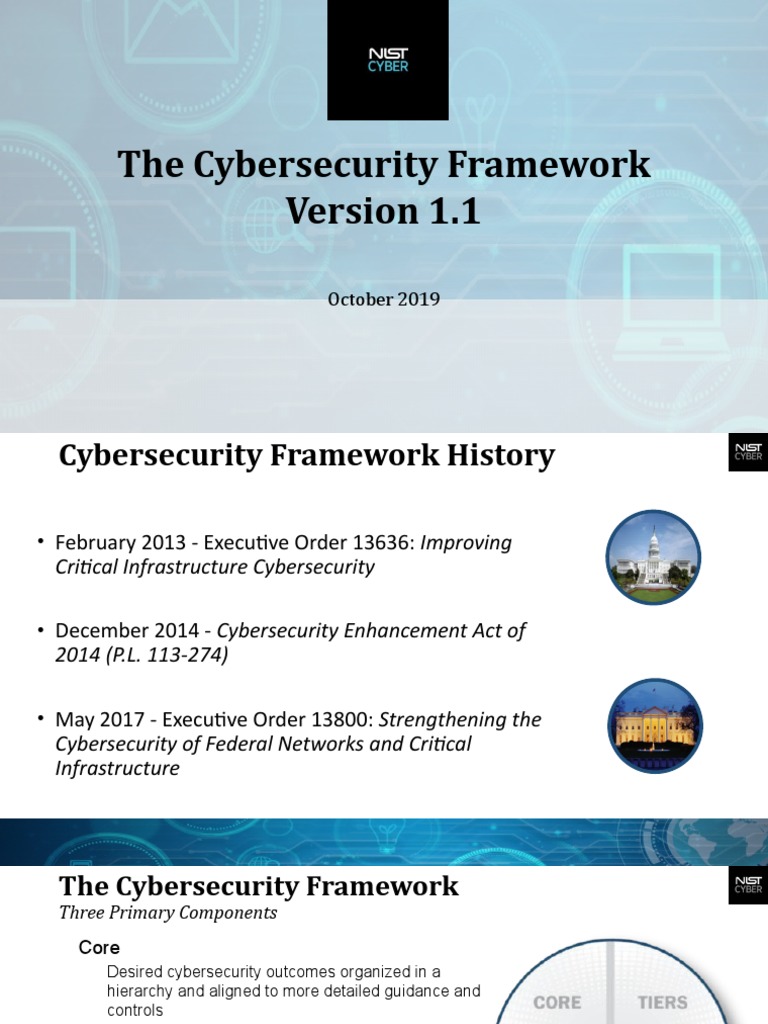 Cybersecurity Framework v1-1 Presentation | PDF | Computer Security ...