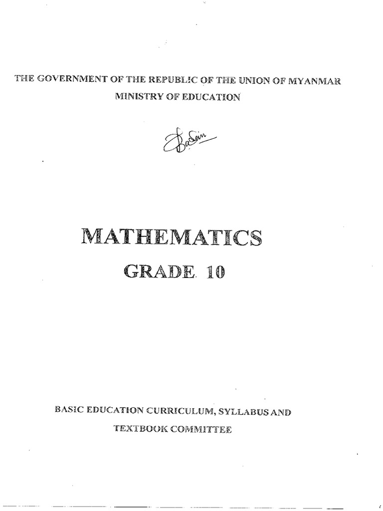 Toaz - Info Grade 10 Mathematics PR | PDF