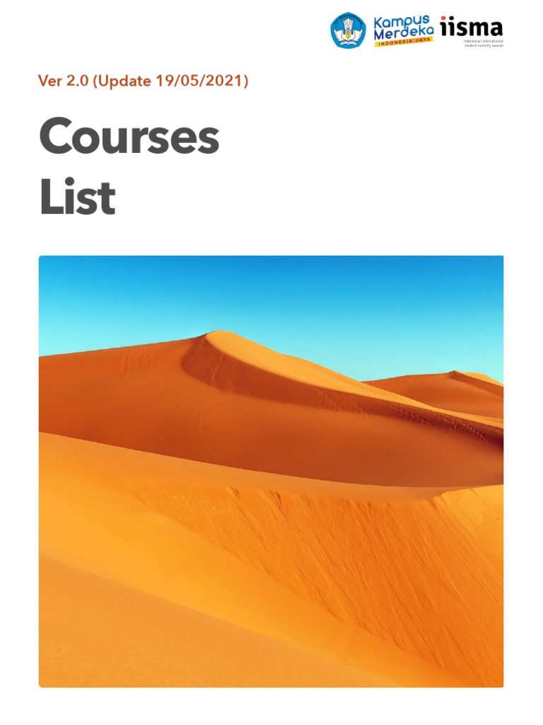 Iisma Host University Courses List V2.0 PDF Sustainability Sociology