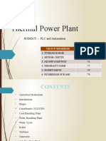 Thermal Power Plant: SUBJECT:-PLC and Automation