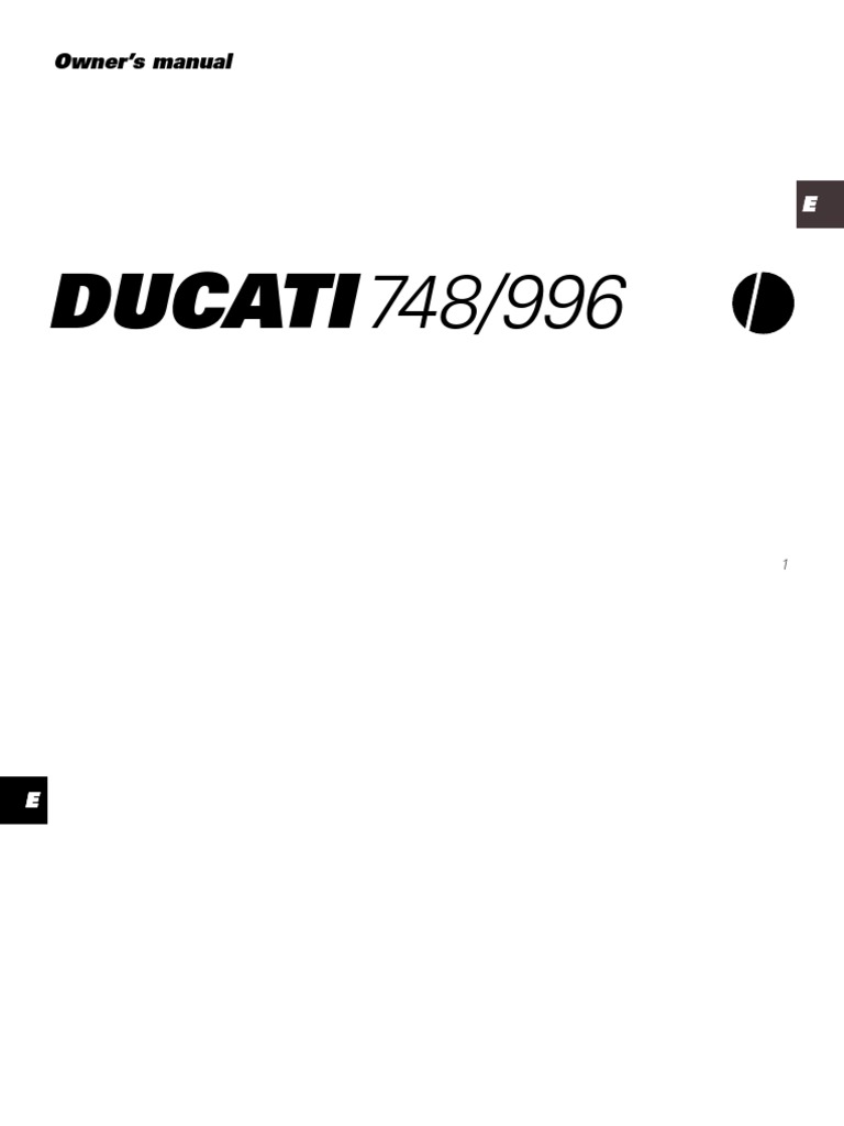 DUCATI Workshop manual 748R '01 マニュアル①