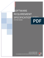 Software Requirement Specification (SRS) : System Name