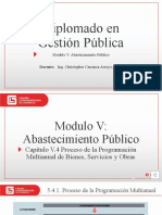 Capítulo 5.4 Proceso de la Programación Multianual de Bienes, Servicios y Obras