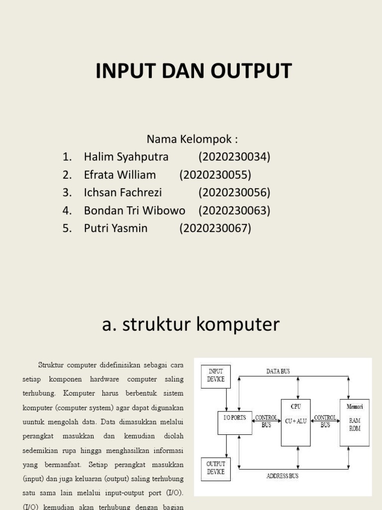 Input dan Output dalam Sistem Komputer | PDF | Game & Aktivitas | Komputer