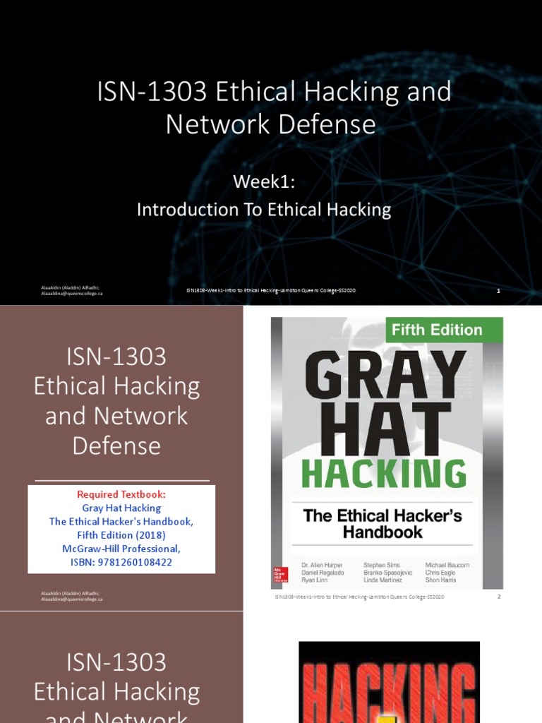 ISN1303-Week1-Intro To Ethical Hacking | PDF | Penetration Test ...