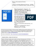Psychoanalytic Inquiry: A Topical Journal For Mental Health Professionals