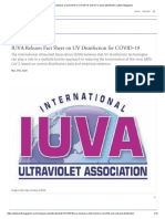 IUVA Releases A Fact Sheet On COVID-19 and UV-C-band Disinfection - LEDs Magazine