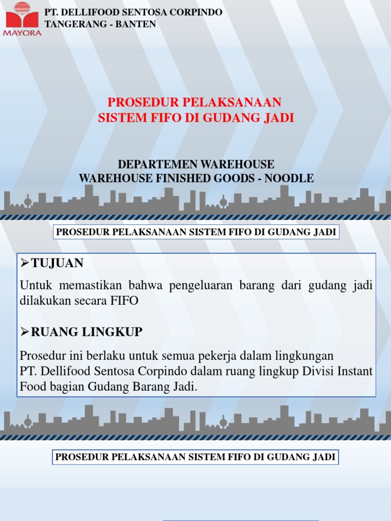 Prosedur FIFO di PT. Dellifood | PDF