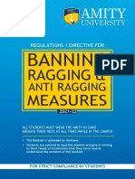 Banning Ragging & Anti-Ragging Measures at Amity University