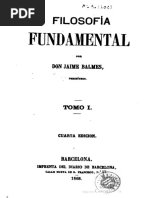 BALMES (JAIME) 1 Filosofía Fundamental | PDF | Academia | Ciência ...