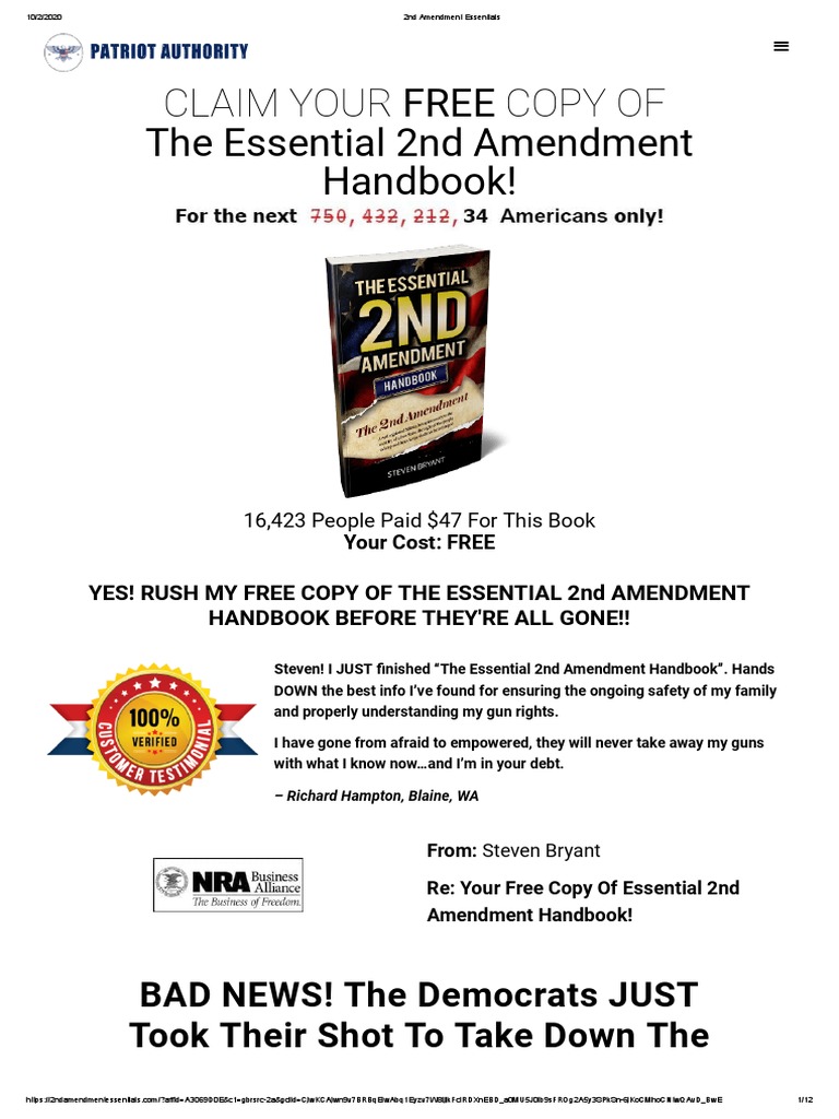 2nd Amendment Essentials | PDF | Second Amendment To The United States ...