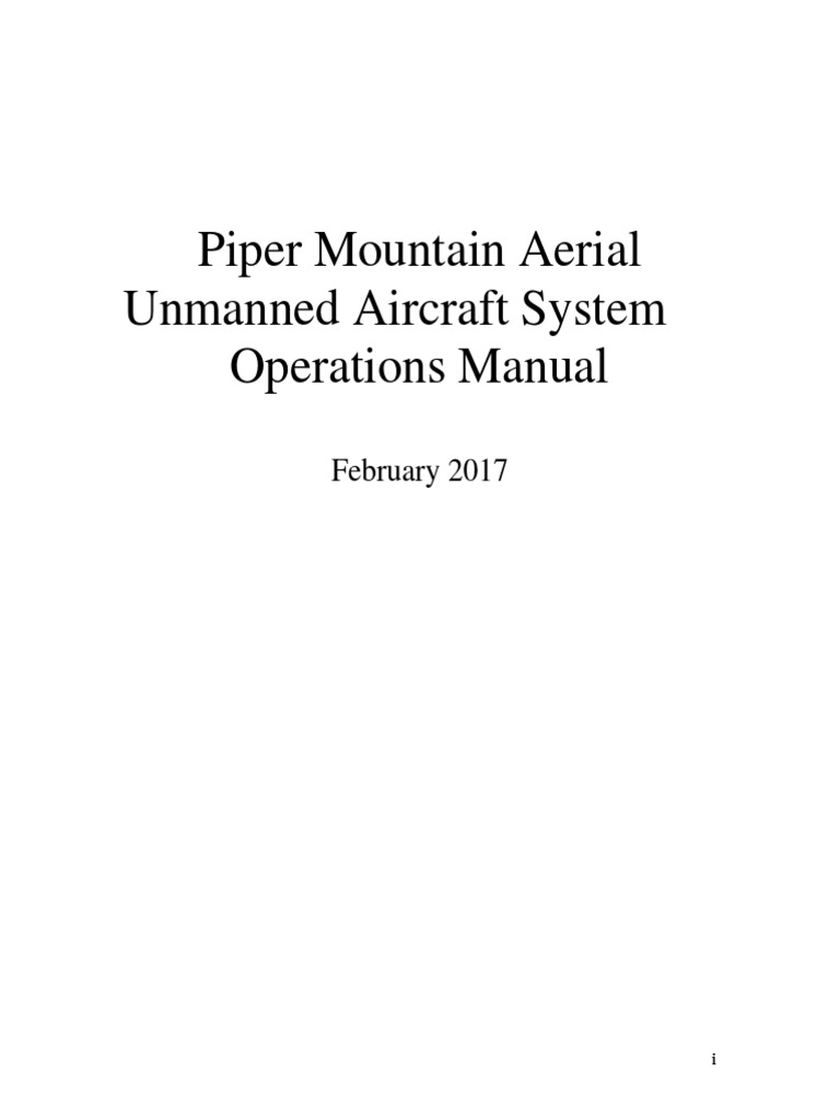 UAS Operations Manual Overview | PDF | Unmanned Aerial Vehicle | Aerial ...