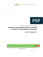 Tablas de Control de Acceso Derechos y Restricciones de Acceso y Seguridad Aplicables a Los Documentos Electronicos. Jhon a. Gonzalez f.